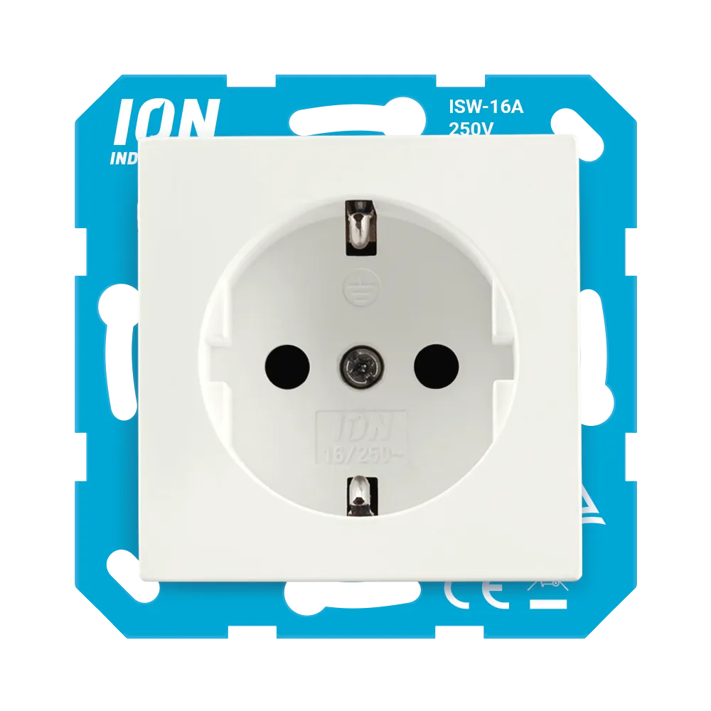 Wandcontactdoos RA met Aanraakbeveiliging V1/J1 Mat Alpin Wit