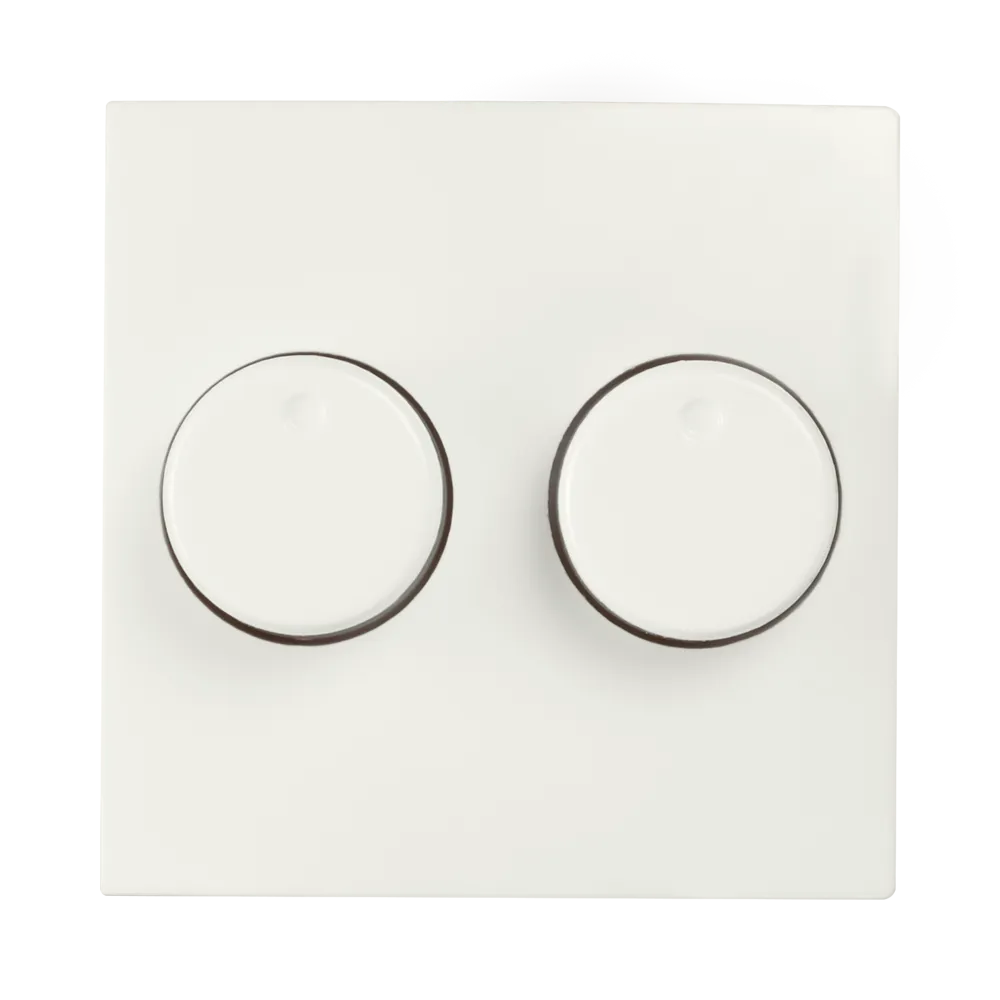 Centraalplaat Dimmerknop Duo E1 Mat Alpin Wit