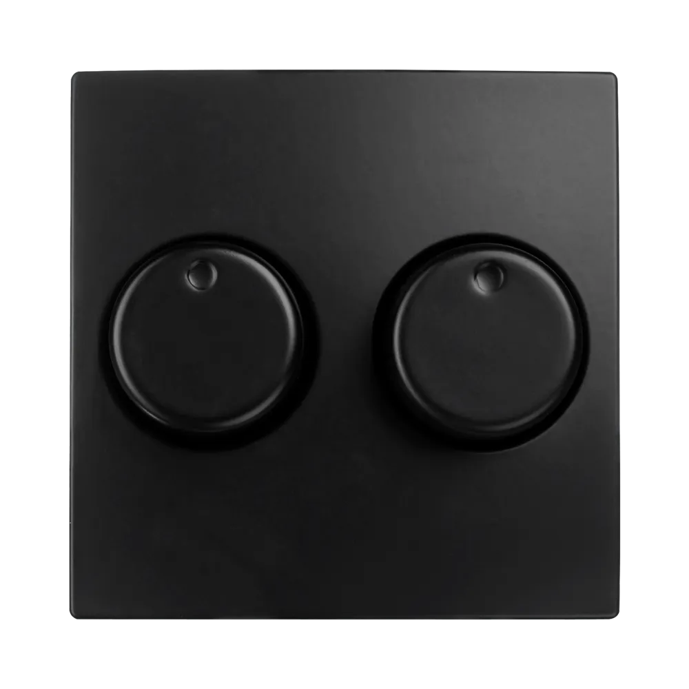 Centraalplaat Dimmerknop Duo E1 Mat Zwart