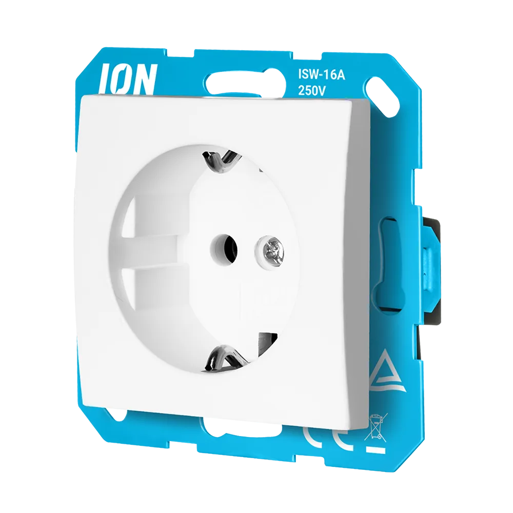 Wandcontactdoos RA met Aanraakbeveiliging E1 Alpin Wit