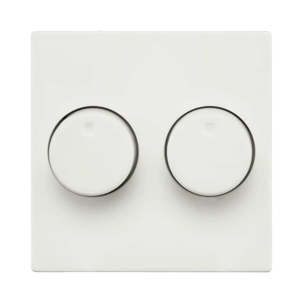 Centraalplaat Dimmerknop Duo V1/J1 Mat Alpin Wit