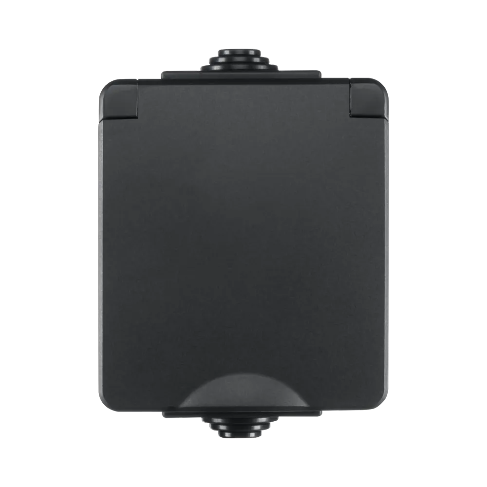 Opbouw Wandcontactdoos IP55 Zwart